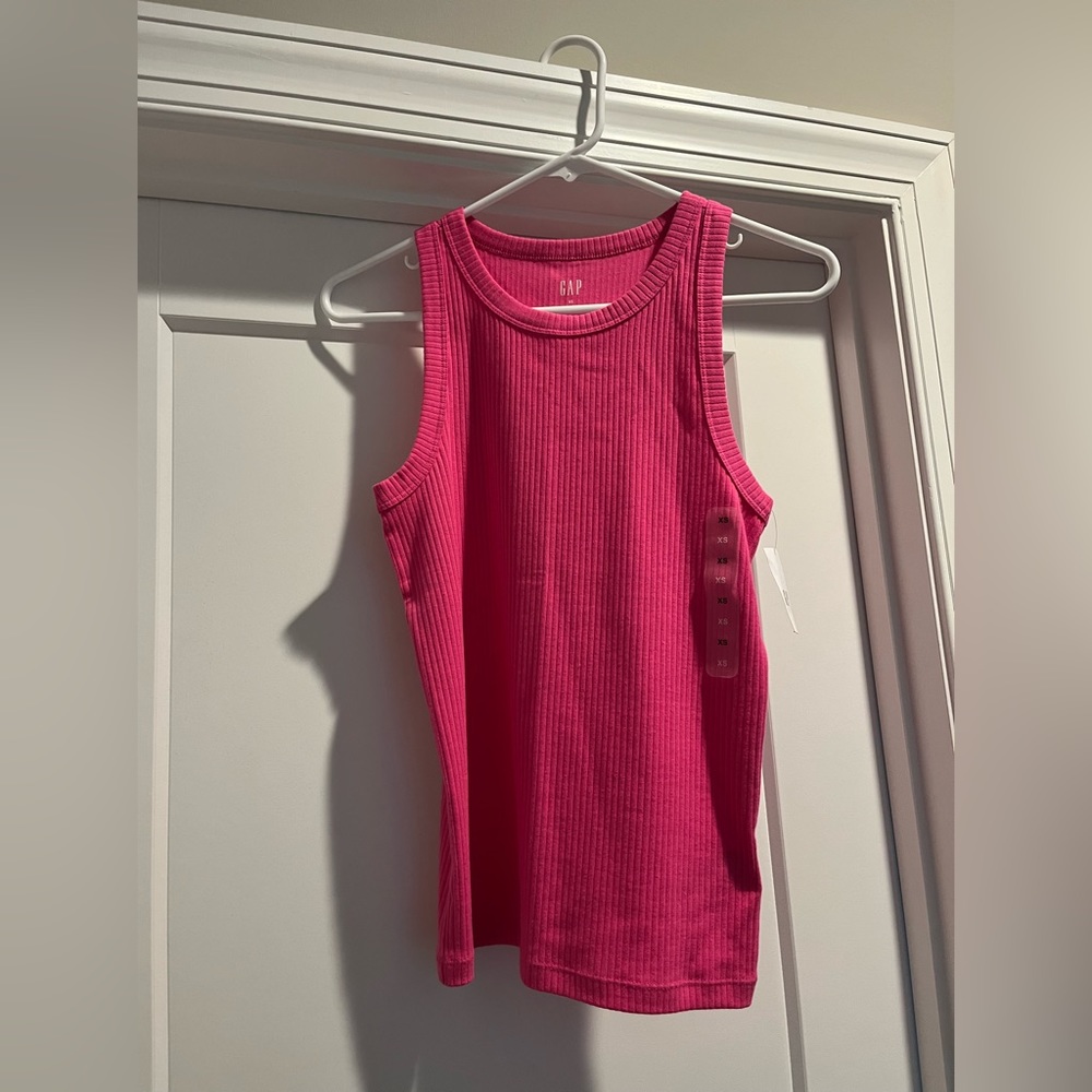New Women’s Pink Ribbed Tank Top Size Extra Small